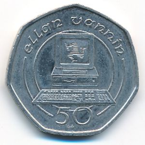 Isle of Man, 50 pence, 1989