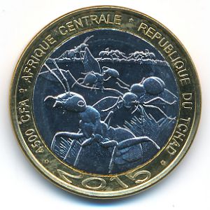 Чад., 4500 франков КФА (2015 г.)