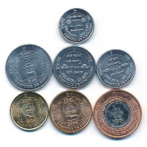 Французская Индия., Набор монет (2021 г.)