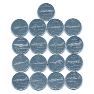 Французские Тихоокеанские Территории., Набор монет (2015 г.)