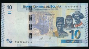 Боливия, 10 боливиано (1986 г.)