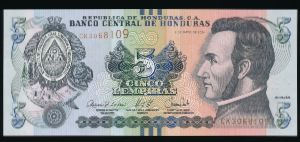 Гондурас, 5 лемпир (2024 г.)