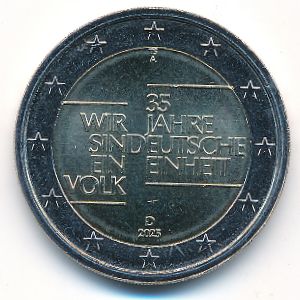 Germany, 2 евро, 2025