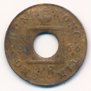 Hong Kong, 1 mil, 1866