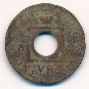 Hong Kong, 1 mil, 1866