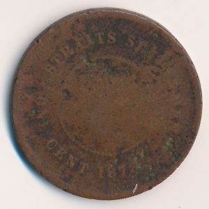 Стрейтс-Сетлментс, 1 цент (1876 г.)