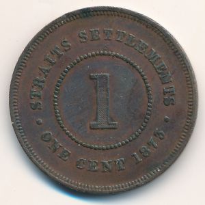 Straits Settlements, 1 cent, 1873
