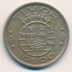 Тимор, 10 эскудо (1970 г.)