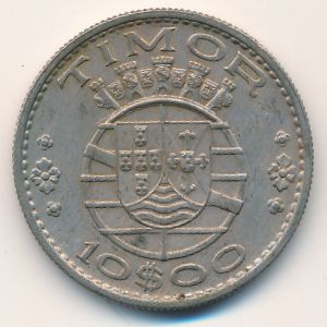 Тимор, 10 эскудо (1970 г.)