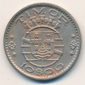 Тимор, 10 эскудо (1970 г.)