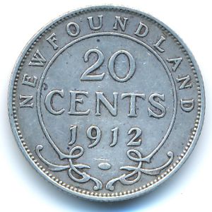 Ньюфаундленд, 20 центов (1912 г.)