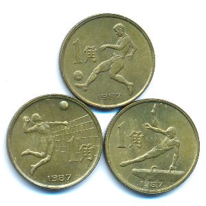 Китай, Набор монет (1987 г.)