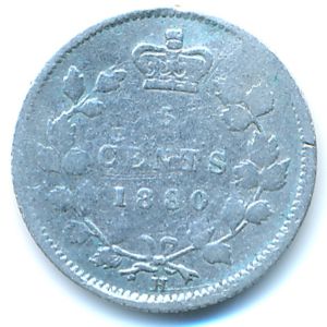 Canada, 5 cents, 1880