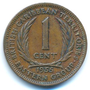 Восточные Карибы, 1 цент (1955 г.)