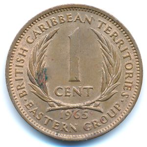 Восточные Карибы, 1 цент (1965 г.)