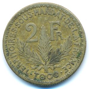 Того, 2 франка (1924 г.)