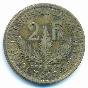 Того, 2 франка (1925 г.)