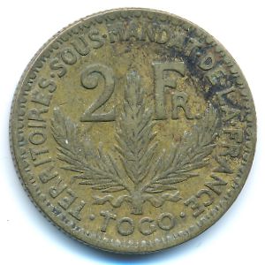 Того, 2 франка (1925 г.)