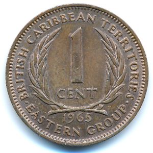 Восточные Карибы, 1 цент (1965 г.)