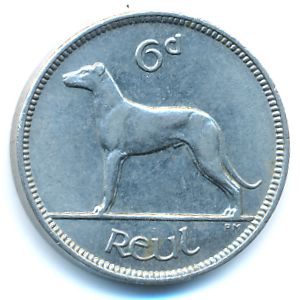 Ireland, 6 pence, 1934