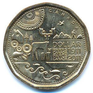 Канада, 1 доллар (2011 г.)