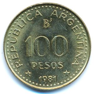 Аргентина, 100 песо (1981 г.)