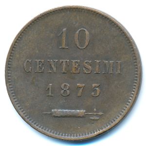 San Marino, 10 centesimi, 1875