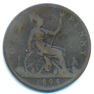 Великобритания, 1 пенни (1894 г.)