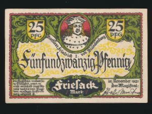 Нотгельды Германии, 25 пфеннигов (1921 г.)