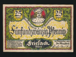 Нотгельды Германии, 25 пфеннигов (1921 г.)