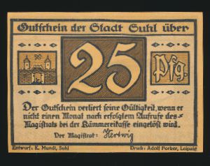 Нотгельды Германии, 25 пфеннигов (1921 г.)