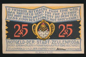 Нотгельды Германии, 25 пфеннигов (1921 г.)