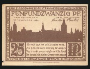 Нотгельды Германии, 25 пфеннигов (1921 г.)