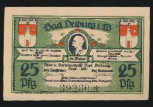 Нотгельды Германии, 25 пфеннигов (1921 г.)