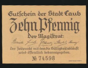 Нотгельды Германии, 10 пфеннигов