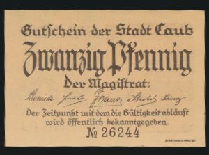 Нотгельды Германии, 20 пфеннигов