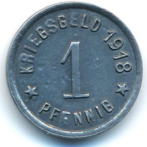 Тильзит., 1 пфенниг (1918 г.)