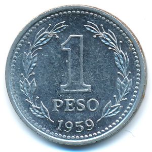 Аргентина, 1 песо (1959 г.)