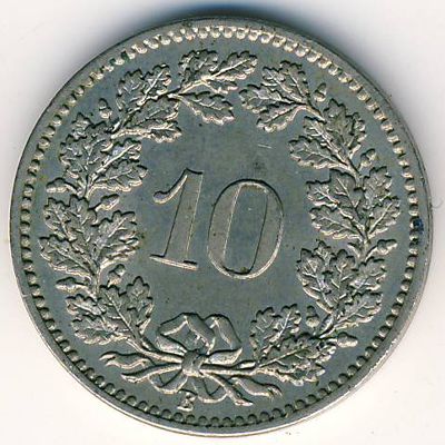 Швейцария, 10 раппенов (1897 г.)