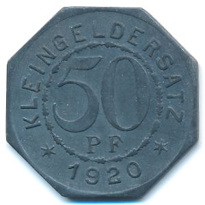 Мергентхайм., 50 пфеннигов (1920 г.)