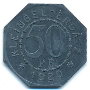 Мергентхайм., 50 пфеннигов (1920 г.)