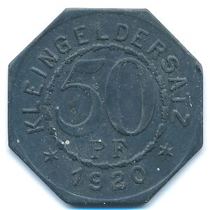 Мергентхайм., 50 пфеннигов (1920 г.)