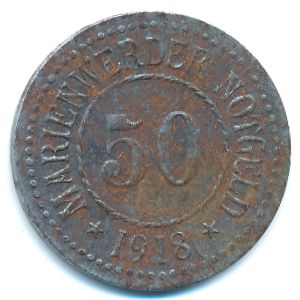 Мариенвердер., 50 пфеннигов (1918 г.)