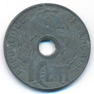 French Indo China, 1 cent, 1941