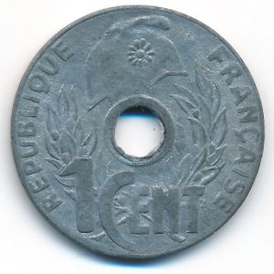 French Indo China, 1 cent, 1941