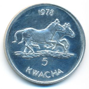 Malawi, 5 kwacha, 1978