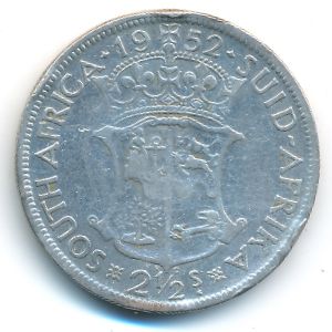 South Africa, 2 1/2 shillings, 1952