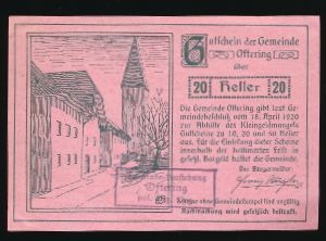 Нотгельды Австрии, 20 геллеров