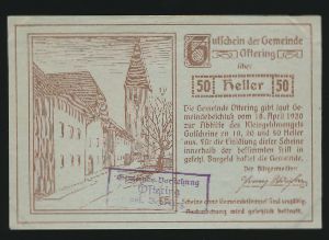 Нотгельды Австрии, 50 геллеров