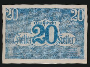 Нотгельды Австрии, 20 геллеров